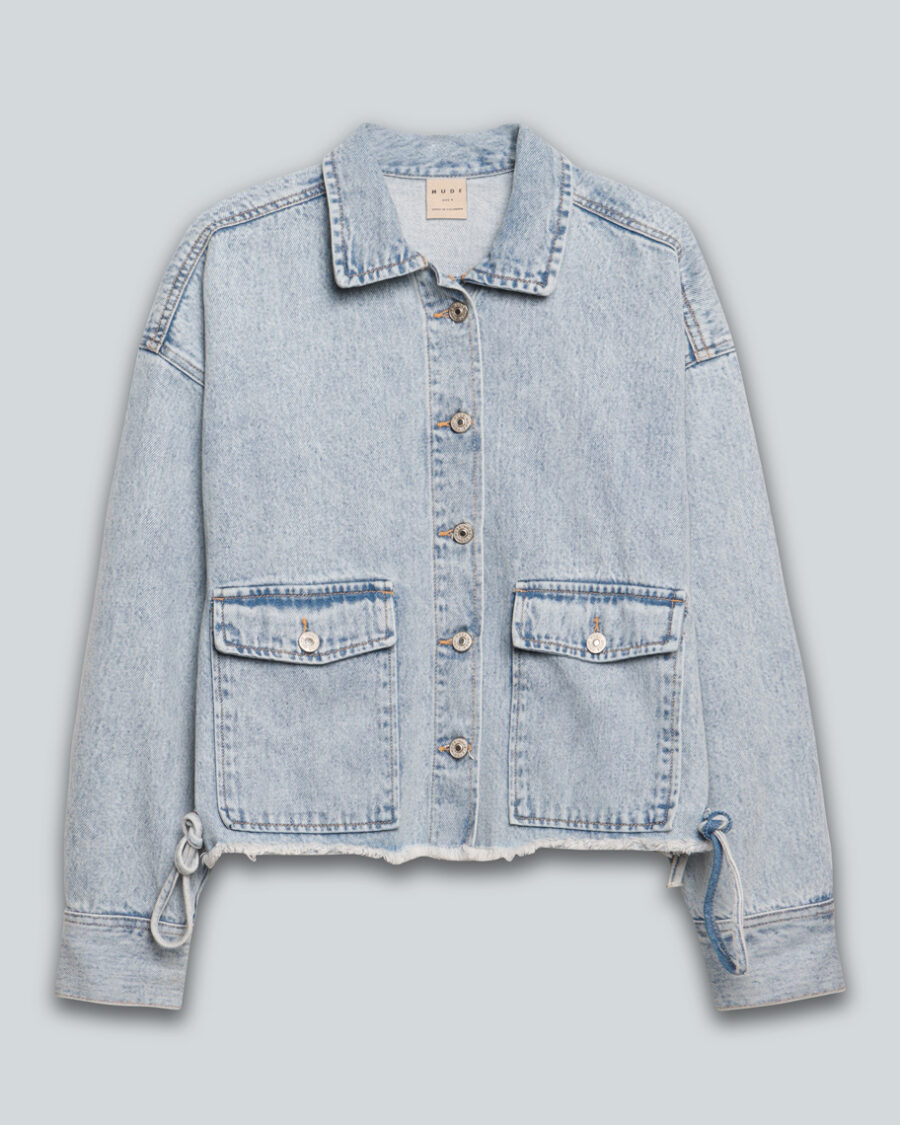 DENIM JACKET WITH GATHERED BACK - Image 7