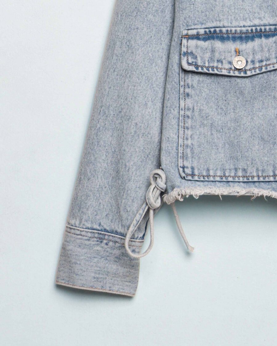 DENIM JACKET WITH GATHERED BACK - Image 6