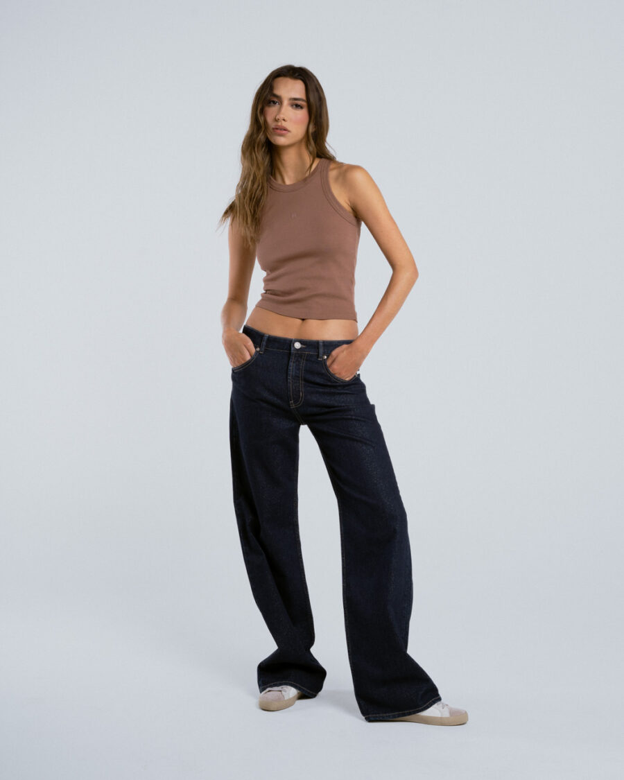LOW-RISE RAW JEAN WITH METALLIC THREAD - Image 5