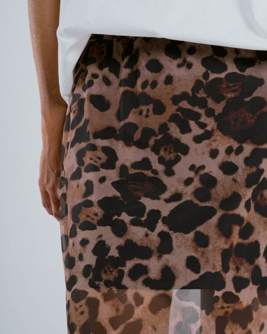 ANIMAL PRINT MESH SKIRT - Image 2