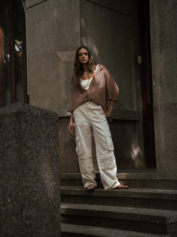 WIDE-LEG CARGO TROUSERS