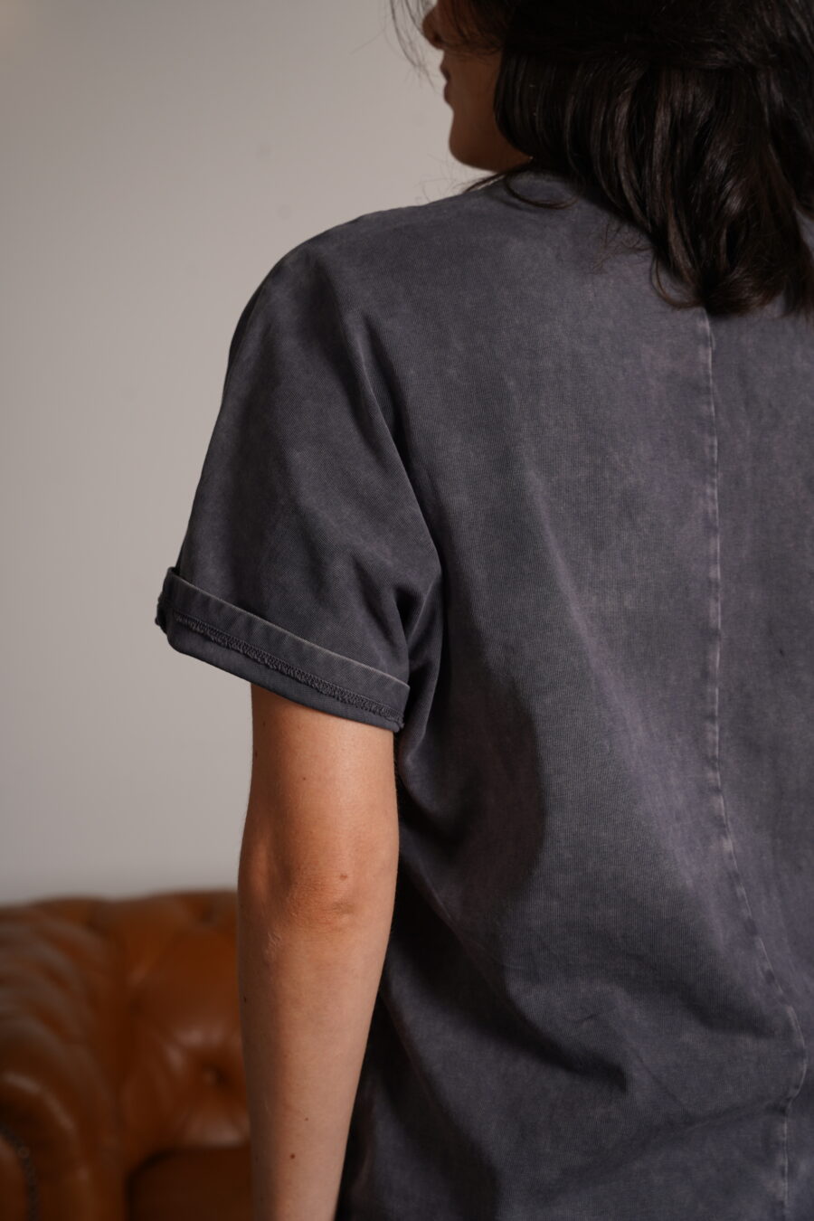 BOX-FIT T-SHIRT WITH FRONT RHINESTONES - Image 7