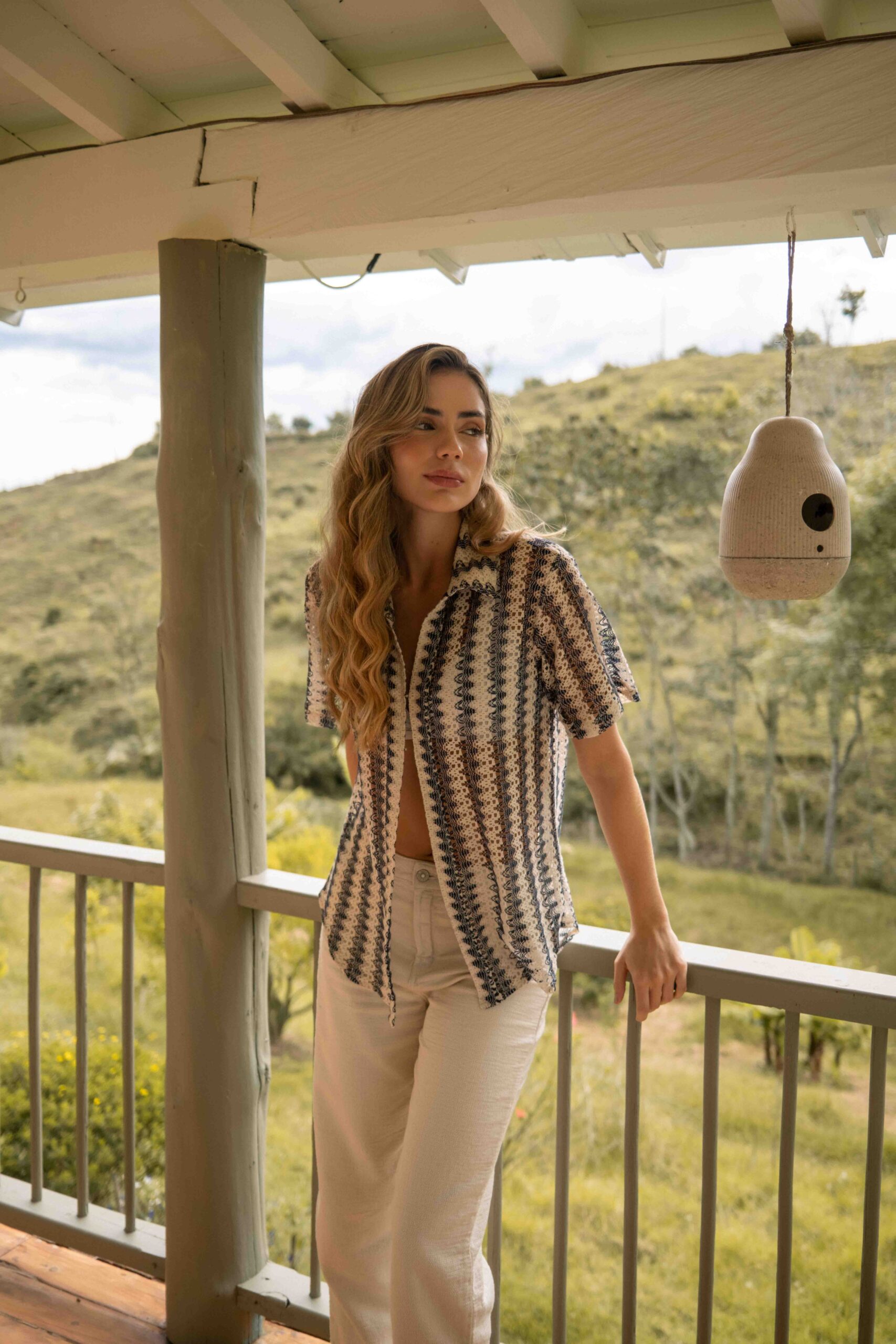 OVERSIZED KNIT CARIDIGAN WITH STRIPES