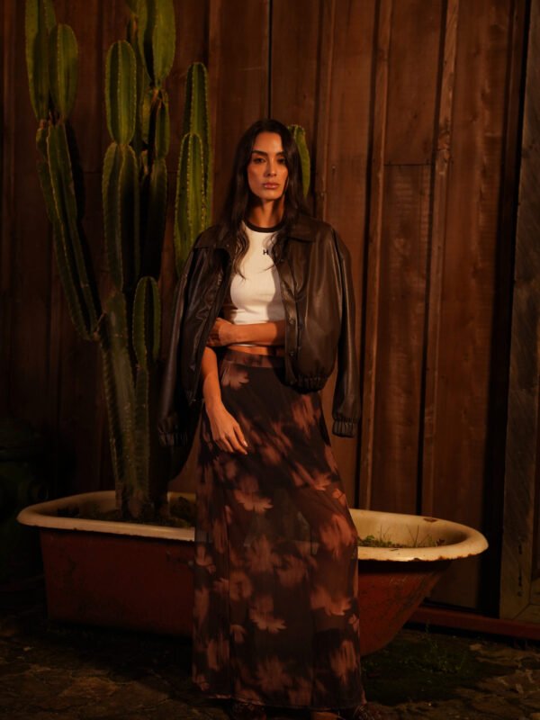 MAXI SKIRT WITH FLORAL PRINT