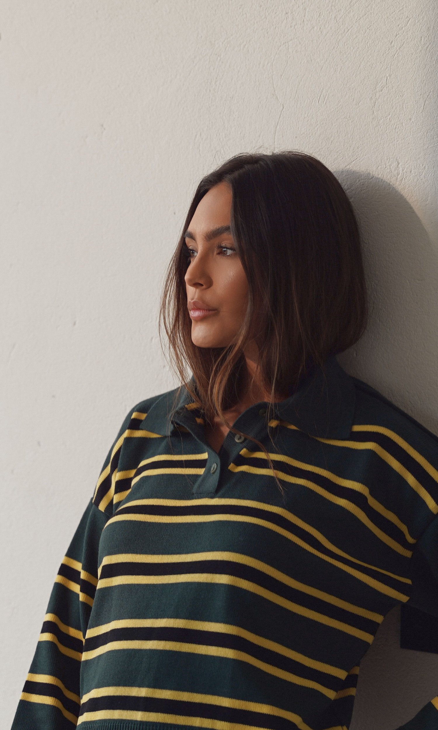 CROPPED MULTI-STRIPE KNIT TOP - Image 2