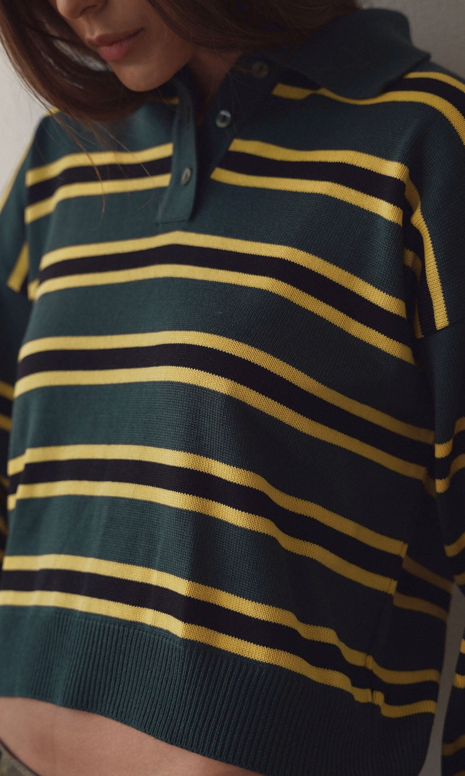 CROPPED MULTI-STRIPE KNIT TOP - Image 4