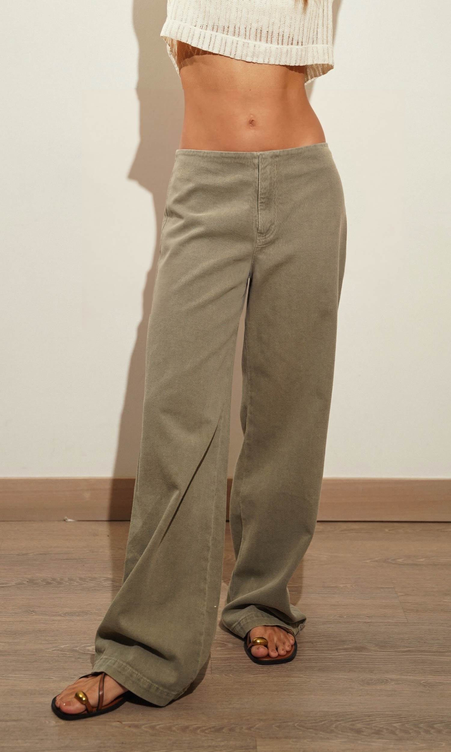 WAISTLESS WIDE LEG JEANS